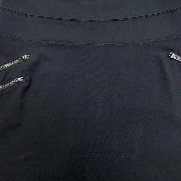 Athleta Ponte Moto Skirt Black Solid Rayon Blend Women's 8 - Picture 4 of 8